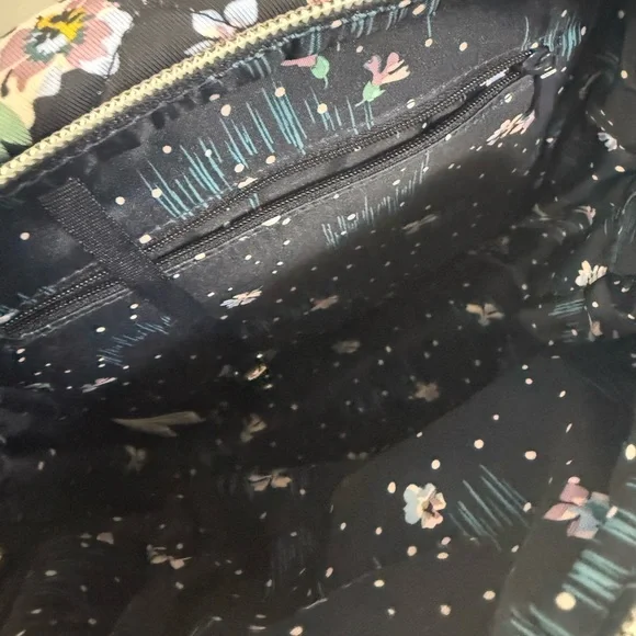 Vera Bradley Convertible Small Backpack/handbag Navy Garden - Picture 5 of 5